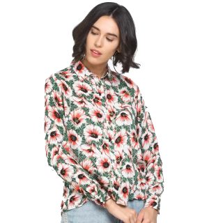 Pepe Jeans  Women Slim Fit Floral Print Spread Collar Casual Shirt at Rs.1899